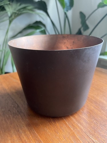 Vintage copper plant pot with - copper,