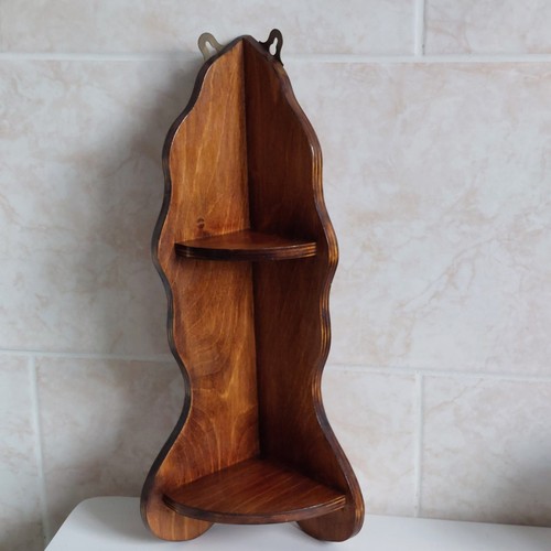 Vintage wooden corner shelves - vintage,