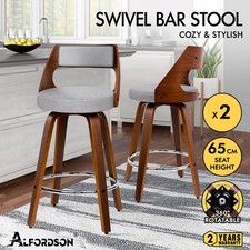 ALFORDSON 2x Bar Stools 360°