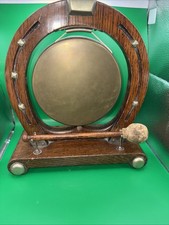 Antique Oak & Brass Horse Shoe