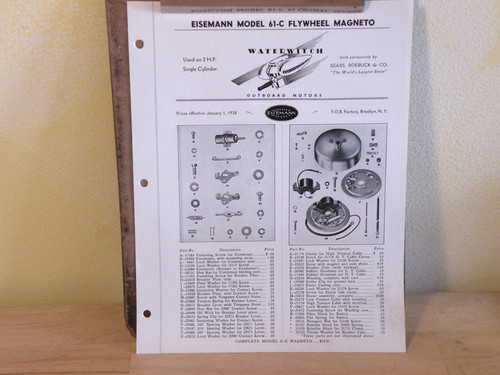 Eisemann magneto model c - magneto, 61-c