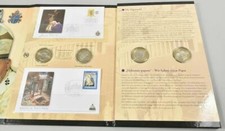 Pope John Paul II Boxed Set 6 Vatican Issued Papal Holy Medals & Stamp 1st Days