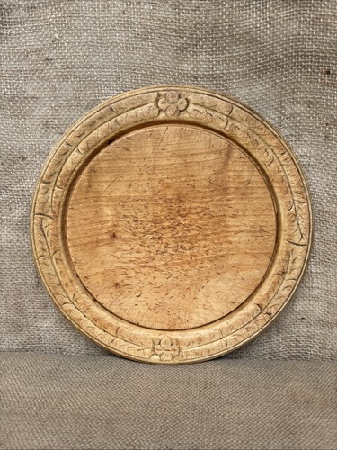 Antique carved round bread - antique,