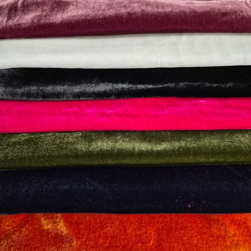 Silk viscose velvet fabric - viscose, 51"