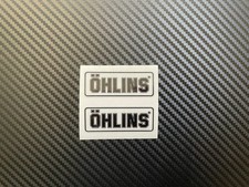 Ohlins Fork Shock Stickers Motorbike Vinyl Laminated Decals Black Text