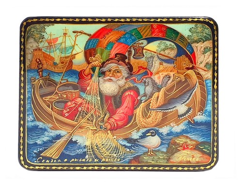 Russian lacquer jewelry box - russian,