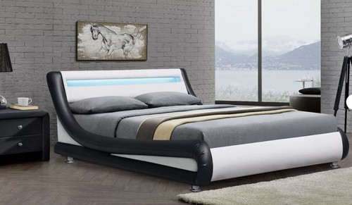 White black bed italian - white,