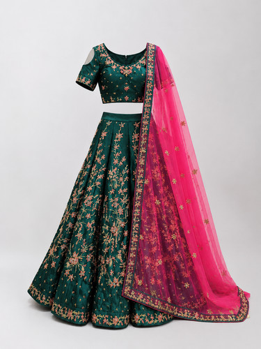 Women green embroidered - green,