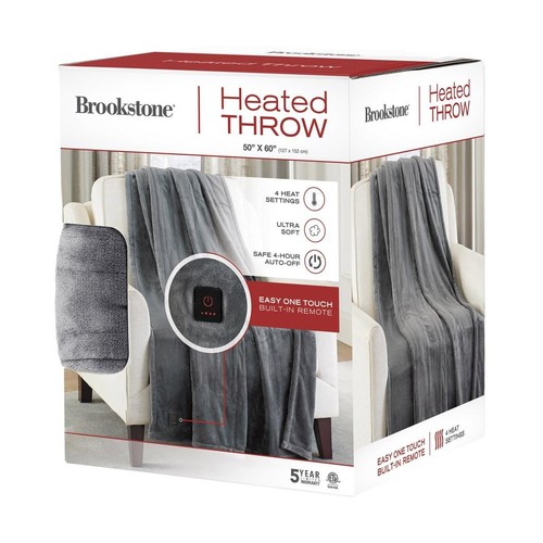 Brookstone heated throw - heated,