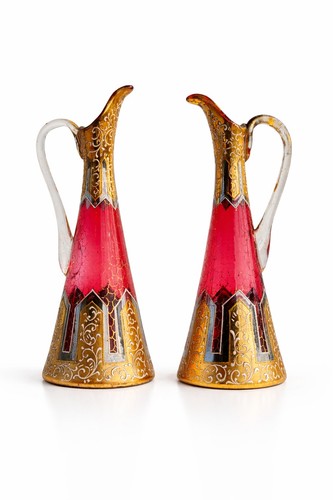 Antique moser style - antique, cranberry