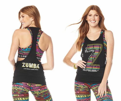 Zumba dance bold bubble tank - dance,