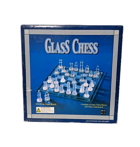 Glass chess set game - chess,