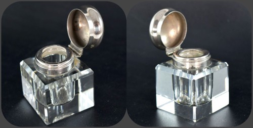 Vintage chrome lidded glass - vintage,