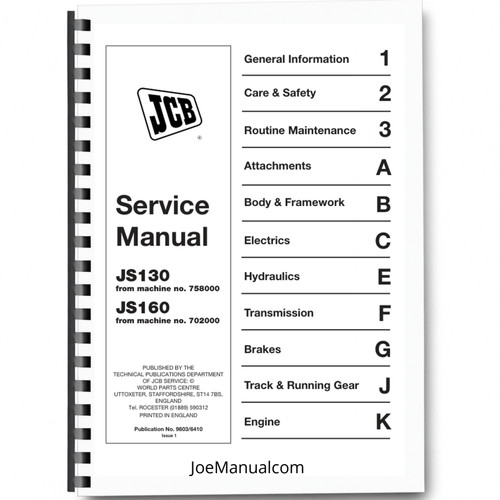 Jcb js130 js160 tracked - js130,