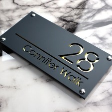 House Sign Personalised Door Numbers Door Signs Plaques Custom Number Plate