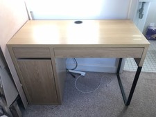 IKEA Micke desk, oak effect, drawers and cabinet version