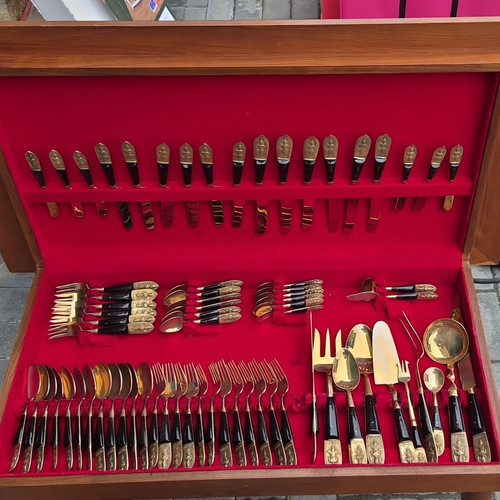 78pc vintage retro cutlery - vintage/retro,