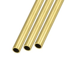 Brass Tube (8.5mm OD x 1mm Wall T x 300mm L) 3Pcs, Straight Tubing