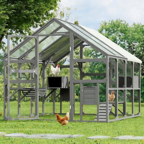 Large wooden chicken coop - large,