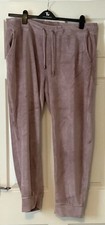 Womens Next Pink Velour Loungewear Tracksuit Bottoms Size 20