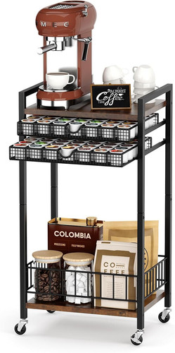 Coffee cart station tier - coffee, 4-tier