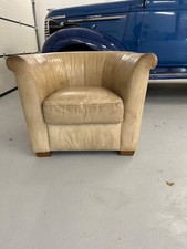 Real leather tub chair