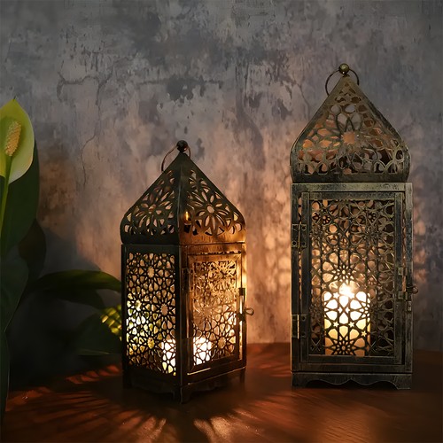 2pcs moroccan lantern candle - 2pcs,