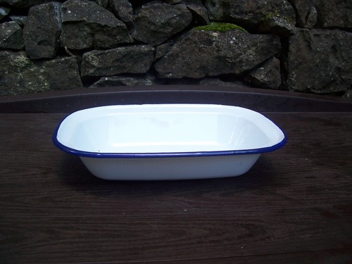Vintage lurpak oval enamel - vintage,