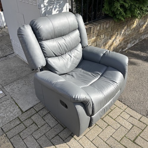Grey leather electric - electric, recliner