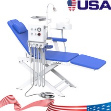 Portable Dental Folding Chair with LED Light &Water System&Turbine Unit 4 Holes