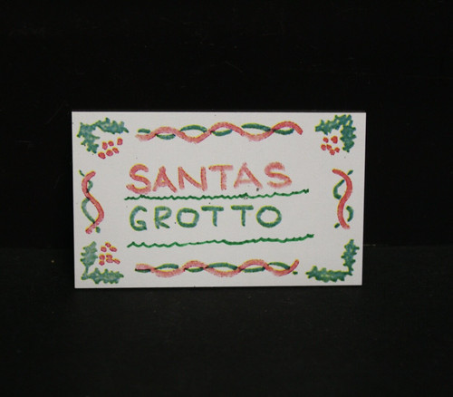 Dolls house metal sign santa - dolls,