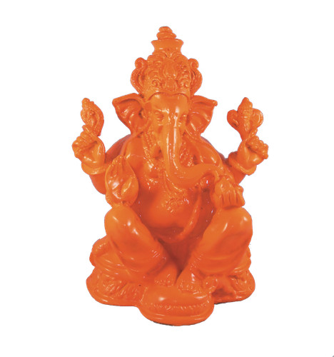 Orange ganesh ornament - orange,