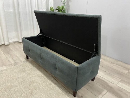 Long bench footstool with - long,
