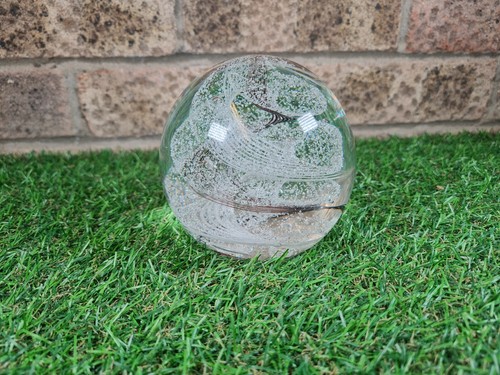 Clear glass white - white, swirl