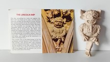 THE LINCOLN IMP - RESIN WALL PLAQUE / HANGING + VINTAGE POSTCARD
