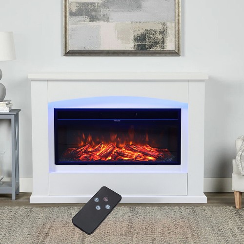 White wood mantel - white,