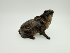 Franz Bergman Crouching Rabbit Cold Painted Bronze