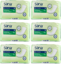 Incontinence Pads High Absorbent Bladder Weakness 6 x 12 |  72 Sana Normal Pads