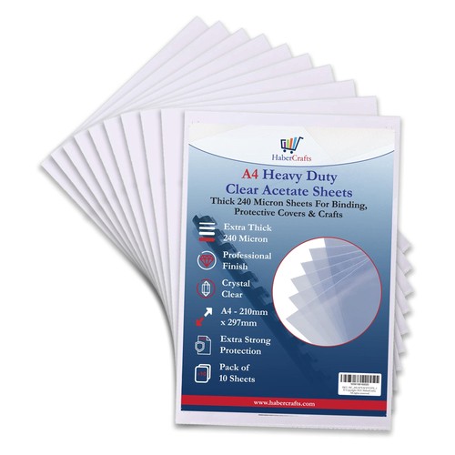 Acetate sheets clear heavy - acetate,