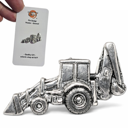 Excavator digger pin badge - excavator,