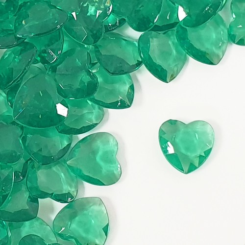 Green heart scatter diamante - heart,