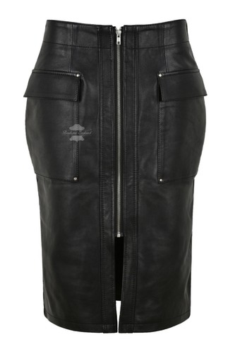 Ladies leather skirt real - ladies,