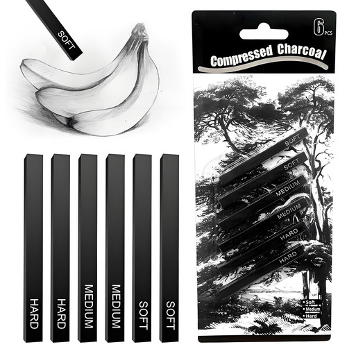 6pcs willow charcoal - charcoal, sticks