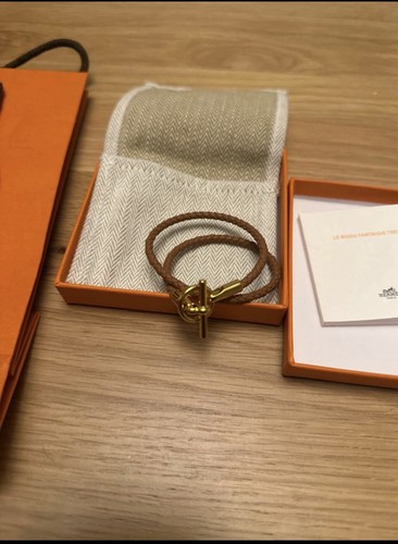 Hermès brown leather double - leather,