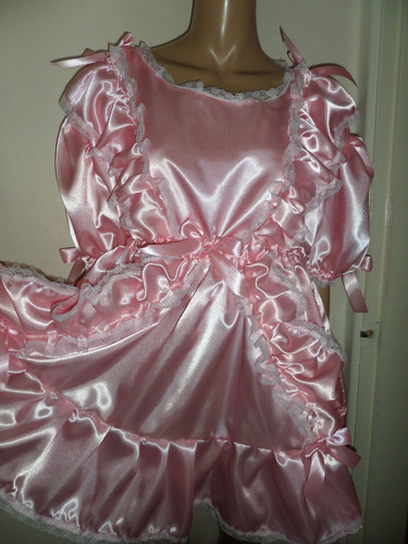 Abdl sissy pink - pink, satin
