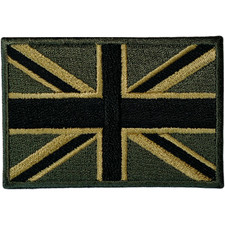 Green UK Flag Patch Iron Sew