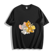 Tom and Jerry Cheese Duo T-Shirt - Classic Cartoon Mouse Design Unisex Tee