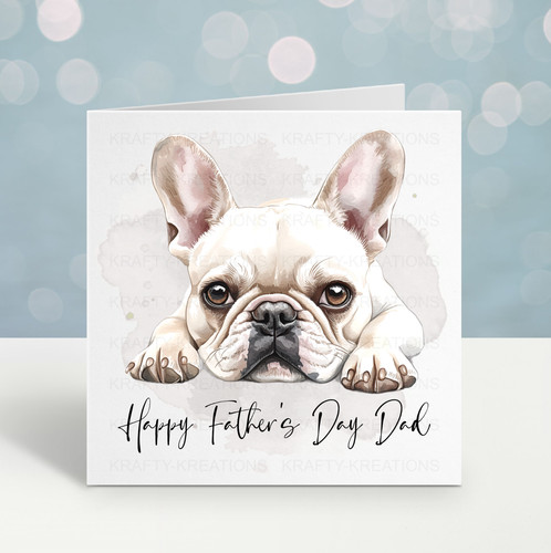 French bulldog card mother - french,