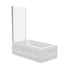 Clear Tempered Glass Shower Bath Screen Wet Room Over Bath Tub Panel 800x1400mm