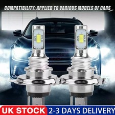 2x H4 Led Xenon Lamp White
